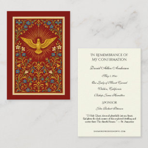 Sacrament Confirmation Dove Holy Ghost Enclosure Card