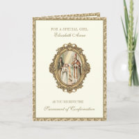 Sacrament Confirmation Girl Sponsor Bishop