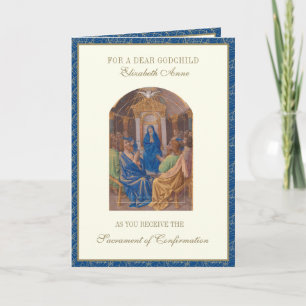 Sacrament Confirmation Holy Ghost Godchild Holiday Card