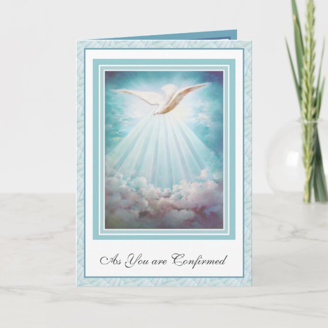 Sacrament Confirmation Holy Spirit Religious Dove Card (Front)