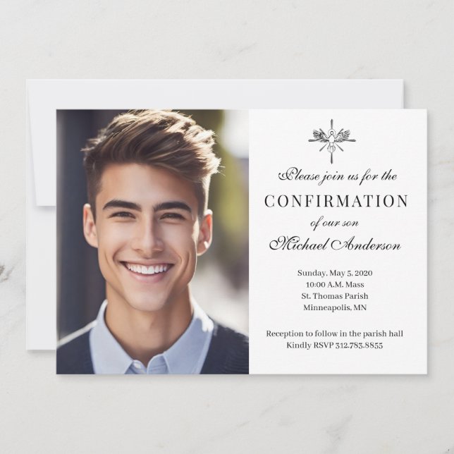 Sacrament Confirmation Photo Religious Invitation (Front)