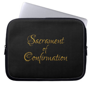 Sacrament of Confirmation Golden 3D Look Laptop Sleeve