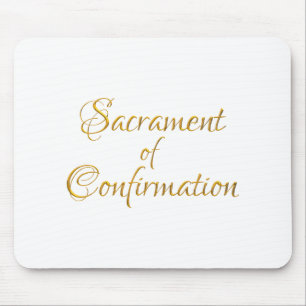 Sacrament of Confirmation Golden 3D Look Mouse Pad