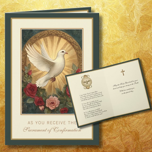 Sacrament of Confirmation Religious Prayer Holiday Card (Creator Uploaded)