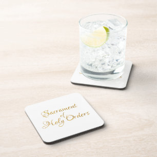 Sacrament of Holy Orders Golden 3D Look Coaster