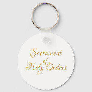Sacrament of Holy Orders Golden 3D Look Key Ring
