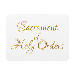 Sacrament of Holy Orders Golden 3D Look Magnet