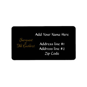 Sacrament of The Eucharist Golden 3D Look Label