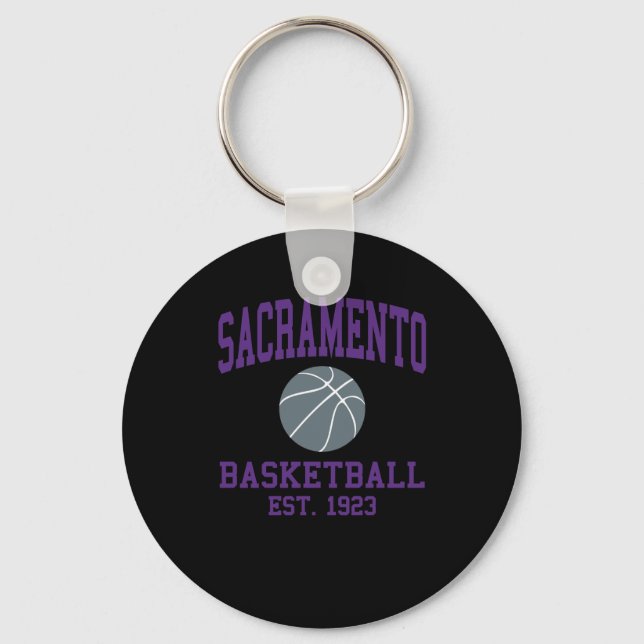 Sacramento Basketball  Key Ring (Front)