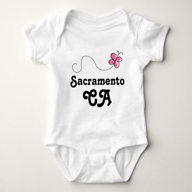 Sacramento CA Gift Baby Bodysuit (Front)
