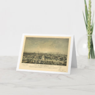 Sacramento, CA Panoramic Map - 1850 Card