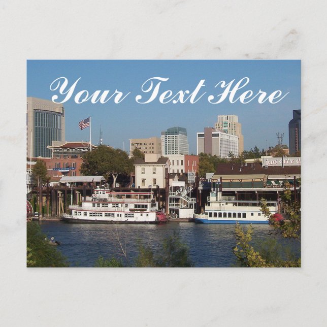 Sacramento, CA "Your Text Here" Postcard (Front)