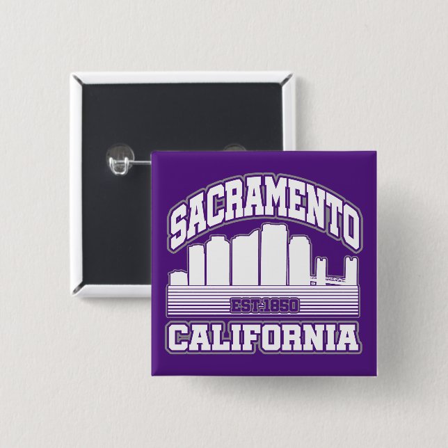 Sacramento,California 15 Cm Square Badge (Front & Back)