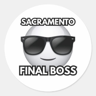 Sacramento California Final Boss Cool Sticker