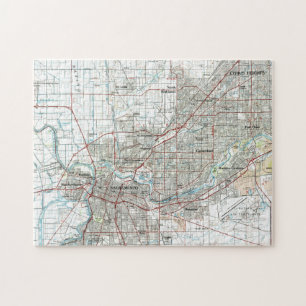 Sacramento California Map (1994) Jigsaw Puzzle