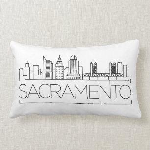 Sacramento, California Skyline Lumbar Cushion