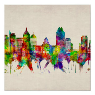 Sacramento California Skyline Poster