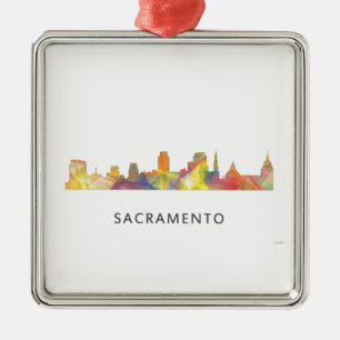 SACRAMENTO, CALIFORNIA SKYLINE WB1 - METAL ORNAMENT