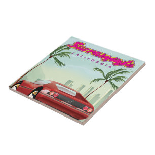 Sacramento California Sports car Ceramic Tile