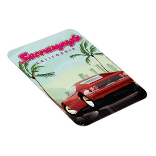 Sacramento California Sports car Magnet