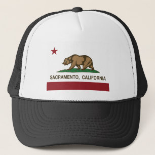 sacramento california state flag trucker hat