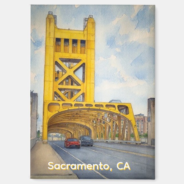 Sacramento California Tower Bridge  Magnet (Front)