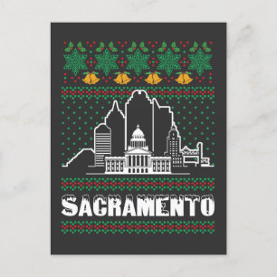 Sacramento California Ugly Christmas Postcard