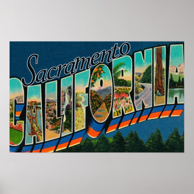 Sacramento, CaliforniaLarge Letter Scenes Poster (Front)