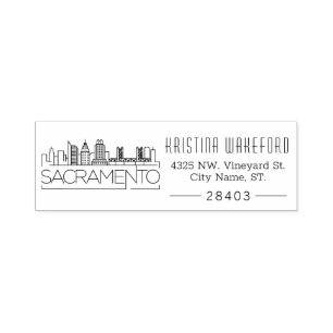 Sacramento   Custom Address Self-inking Stamp