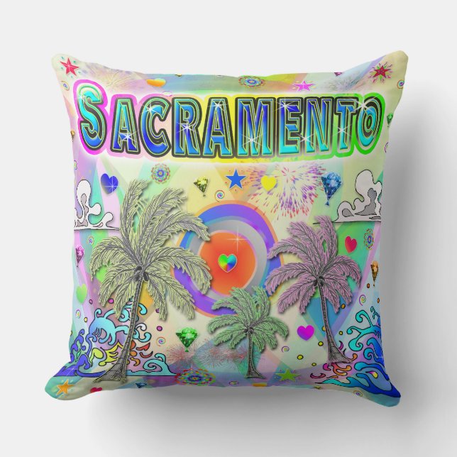 Sacramento Deep Dream Pillow (Front)