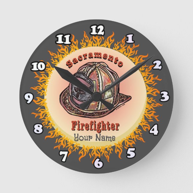 Sacramento Firefighter clock (Front)