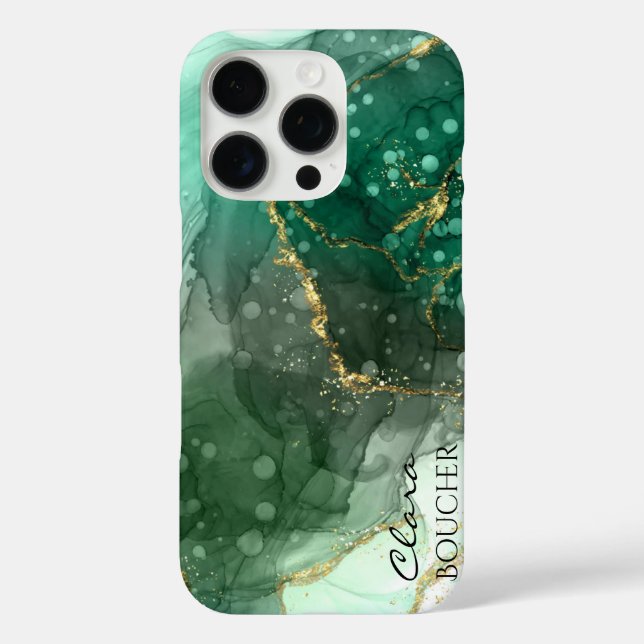 Sacramento Green Alcohol Ink Customisable Case-Mate iPhone Case (Back)