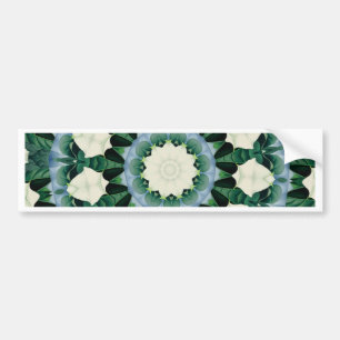Sacramento Green and Cerulean Blue Mandala Bumper Sticker