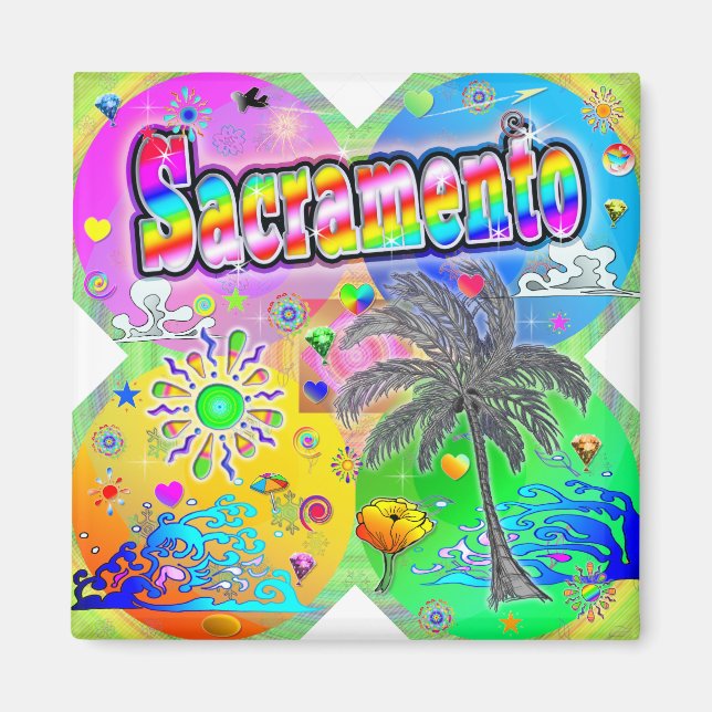 Sacramento Quadro Seasons Magnet (Front)