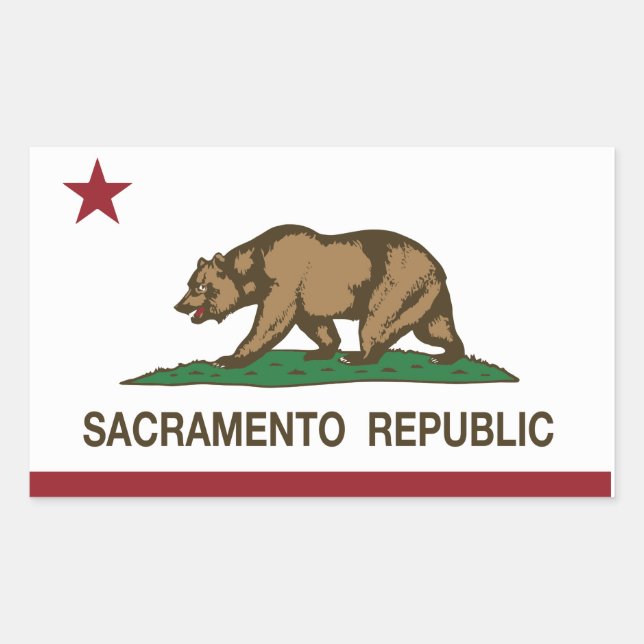 Sacramento Republic Flag Rectangular Sticker (Front)