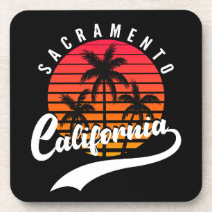 Sacramento Retro Sunset Coaster