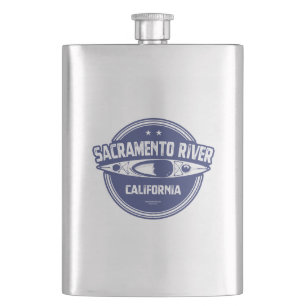 Sacramento River California Kayaking Hip Flask