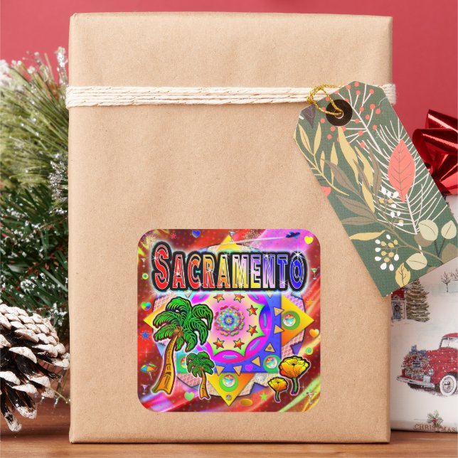 Sacramento Tropical Friends Sticker (Holiday)