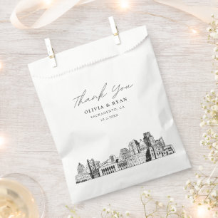 Sacramento Wedding Personalised Favour Bag