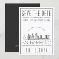 Sacramento Wedding | Skyline Save the Date