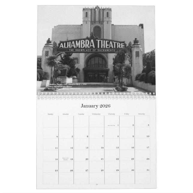 Sacramento's Lost Structures Calendar (Jan 2026)