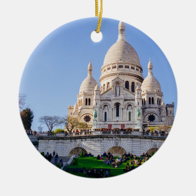 Sacre Coeur Basilica, French Architecture, Paris Ceramic Ornament (Front)
