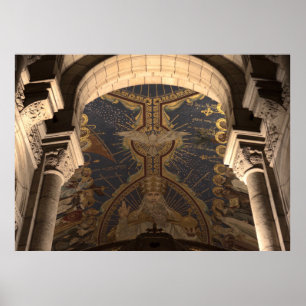 Sacré-Coeur Holy spirit Apsis Christusmosaik Mosa Poster