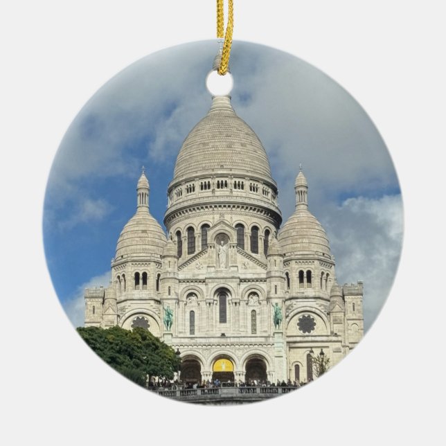 Sacre Coeur, Montmartre, Paris, France Ceramic Ornament (Front)