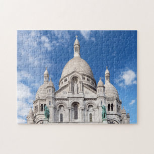 Sacre Coeur on Montmartre hill - Paris, France Jigsaw Puzzle