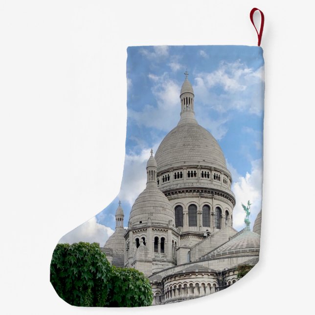 Sacré-Cœur, Paris, France Small Christmas Stocking (Back)