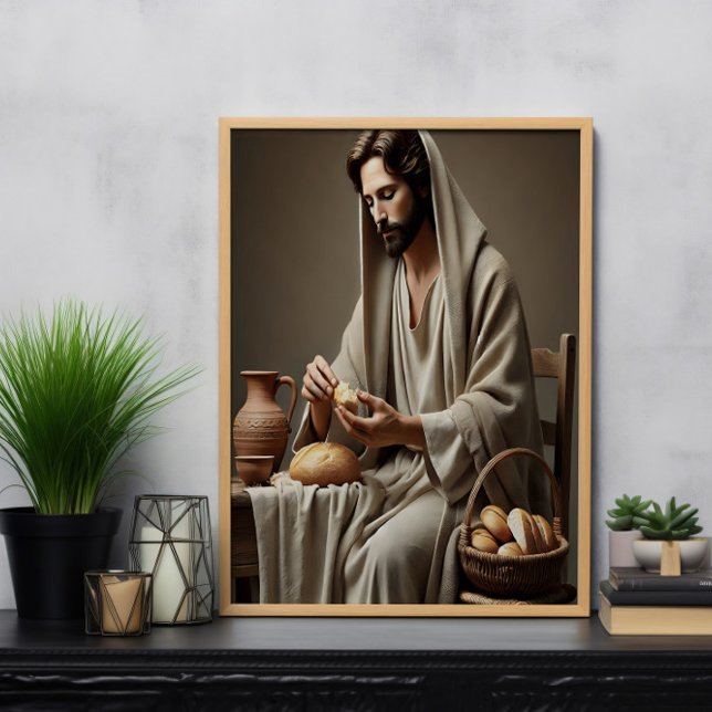 Sacred Act of Jesus Breaking Bread Poster (Creator Uploaded)