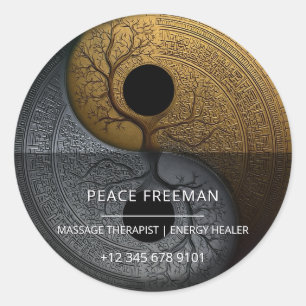 Sacred Balance Yin Yang Symbol Classic Round Sticker