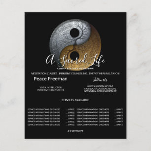 Sacred Balance Yin Yang Symbol Flyer