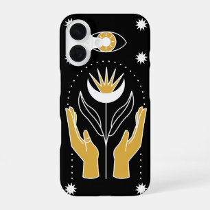 Sacred Bloom – Third Eye, Hands & Mystical Flower iPhone 16 Case